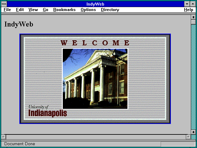 Screenshot of IndyWeb
