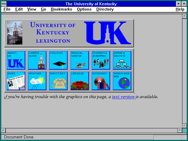 Screenshot of The University of Kentucky