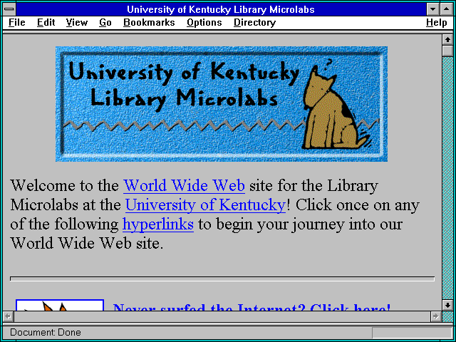 Screenshot of University of Kentucky Library Microlabs