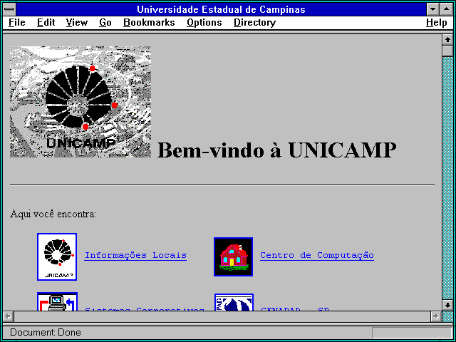 Screenshot of Universidade Estadual de Campinas