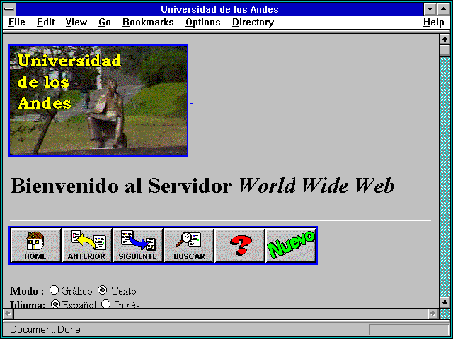 Screenshot of Universidad de los Andes
