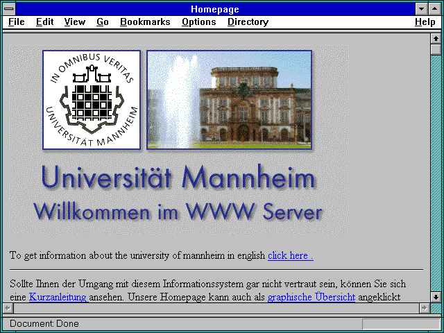 Screenshot of Homepage