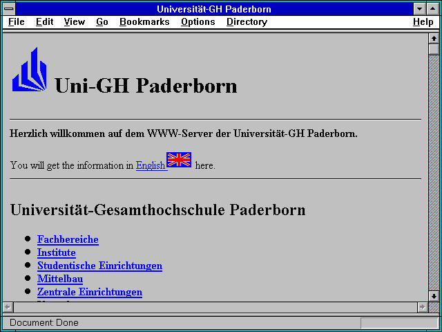Screenshot of t-GH Paderborn