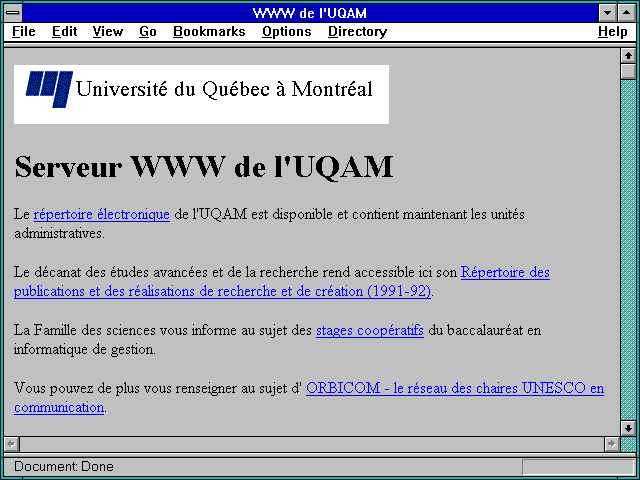 Screenshot of University of Quebec, Montreal