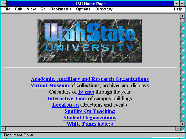 Screenshot of Utah State U. Fencing Club Home Page
