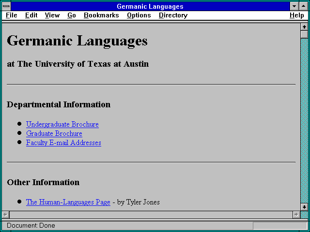 Screenshot of Germanic Languages