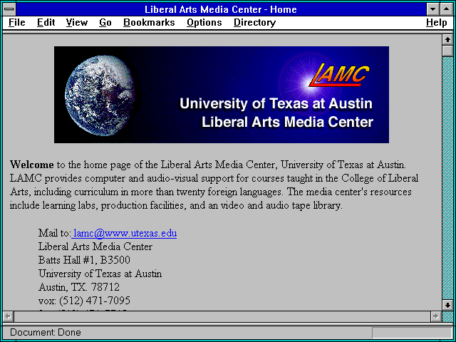 Screenshot of Liberal Arts Media Center - Home