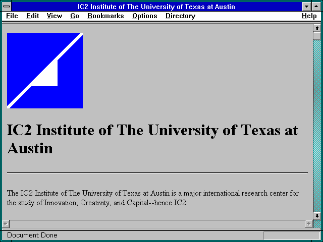 Screenshot of IC2 Institute of The University of Texas at Austin