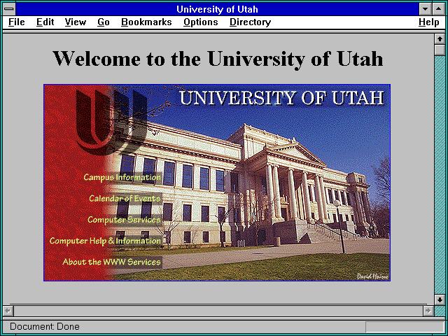 Screenshot of University of Utah