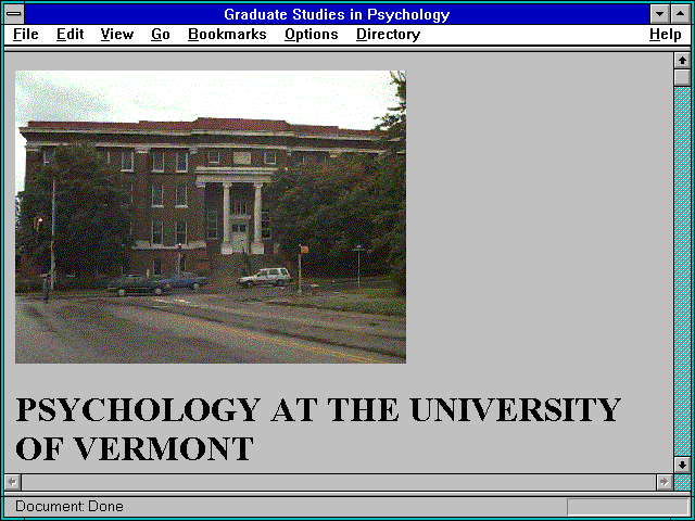 Screenshot of Graduate Studies in Psychology