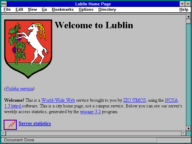 Screenshot of Lublin Home Page