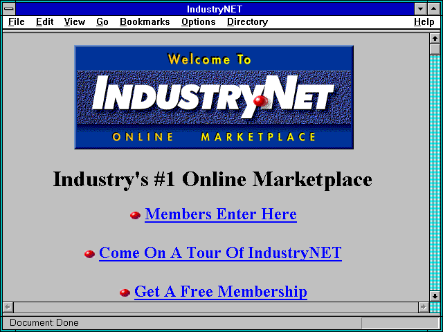 Screenshot of IndustryNET (Online Marketplace)