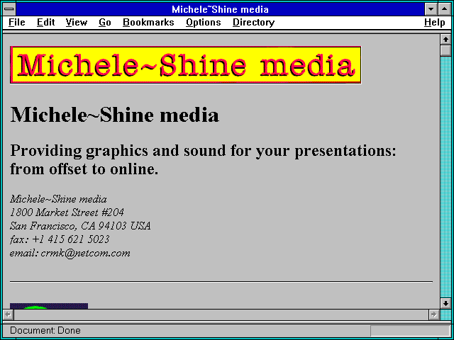 Screenshot of Michele~Shine media