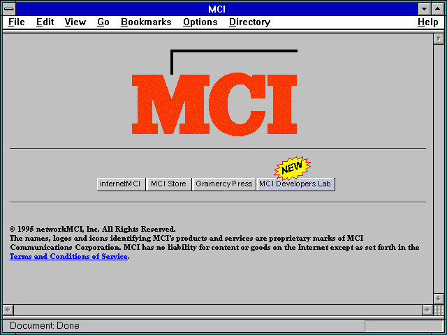 Screenshot of MCI