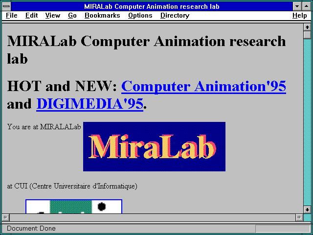 Screenshot of WWW Info in French