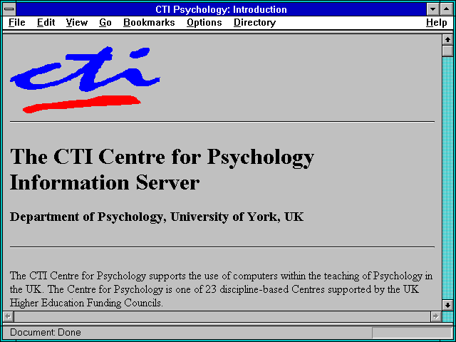 Screenshot of CTI Psychology: Introduction
