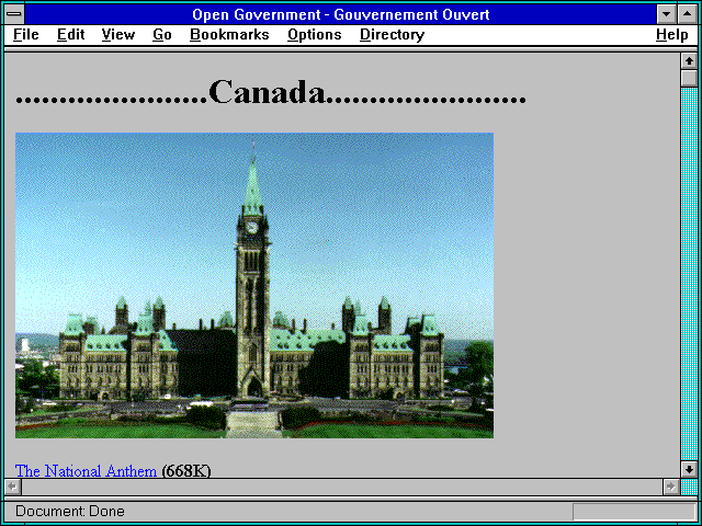 Screenshot of Open Government - Gouvernement Ouvert
