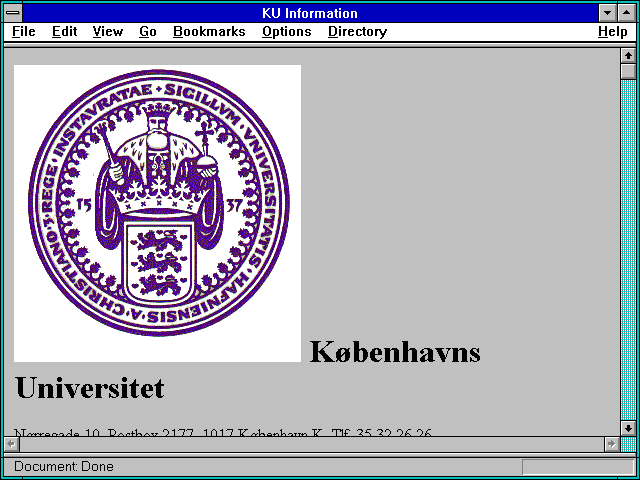 Screenshot of KU Information