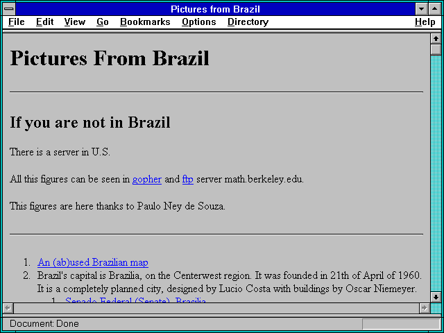 Screenshot of Pictures from Brazil