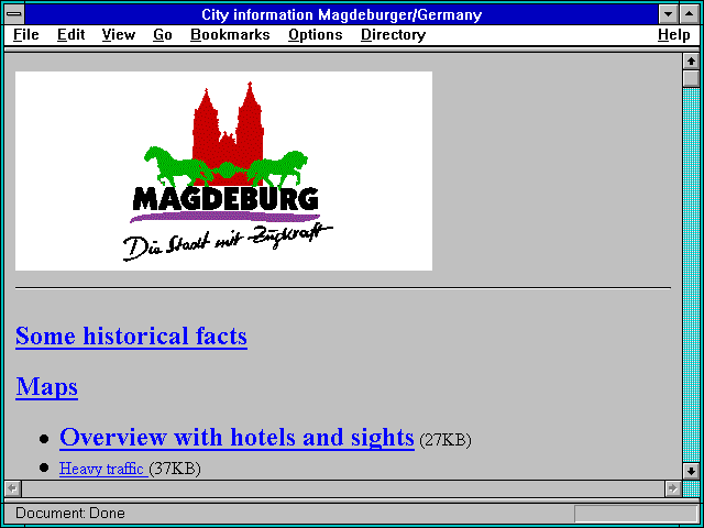 Screenshot of City information Magdeburger/Germany