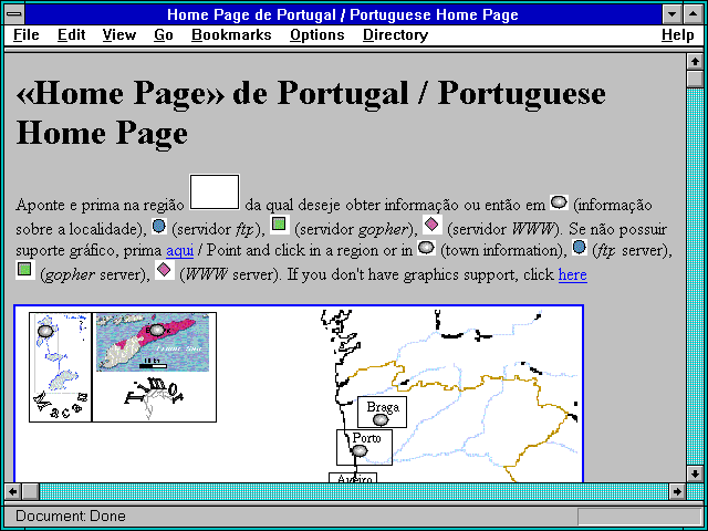 Screenshot of Home Page de Portugal / Portuguese Home Page