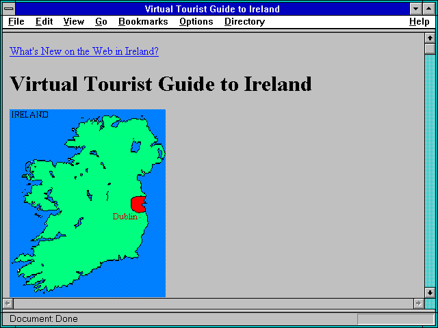 Screenshot of Virtual Tourist Guide to Ireland