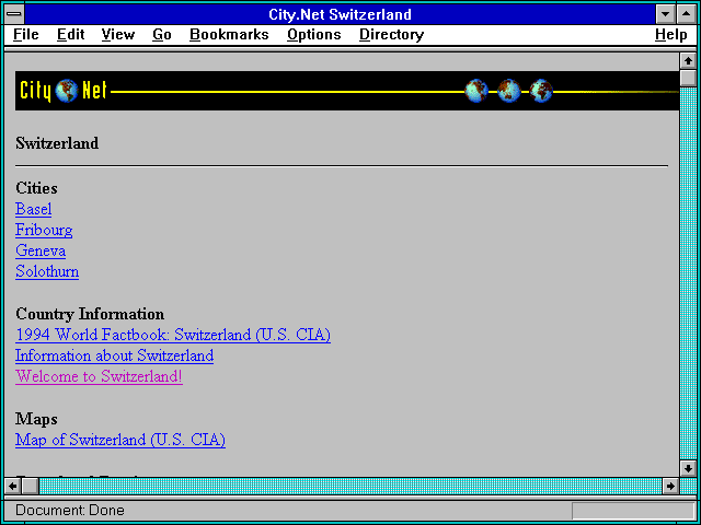 Screenshot of Switzerland / City.Net