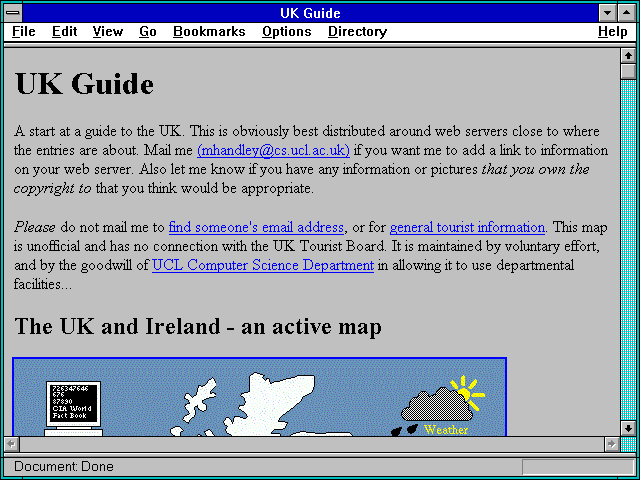 Screenshot of UK Guide