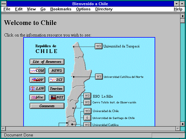 Screenshot of Bienvenido a Chile