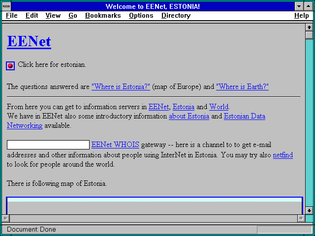 Screenshot of Welcome to EENet ESTONIA!