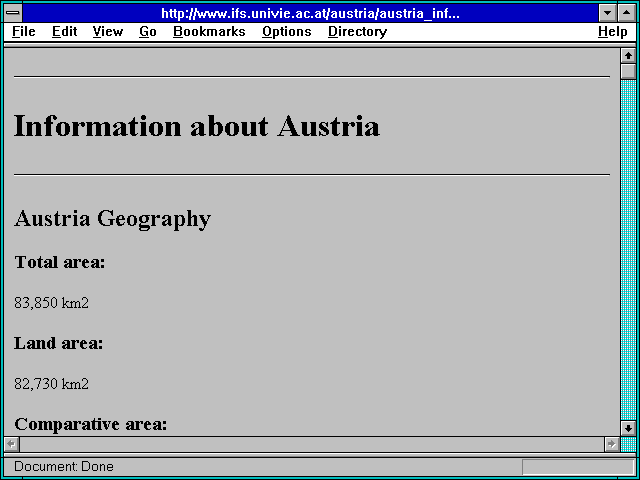 Screenshot of http://www.ifs.univie.ac.at/austria/austria_info.html
