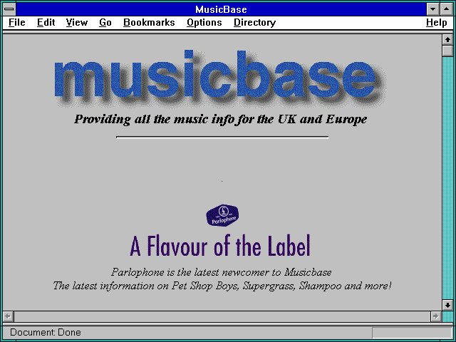Screenshot of Music Base UK