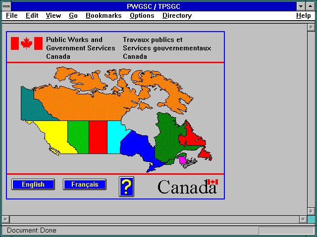 Screenshot of Canada: Public Works and Government Services