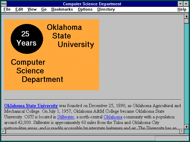 Screenshot of Computer Science Department