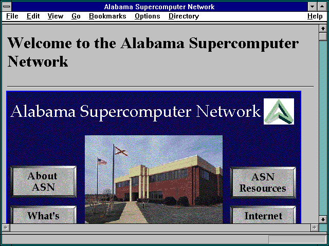 Screenshot of Alabama Supercomputer Network