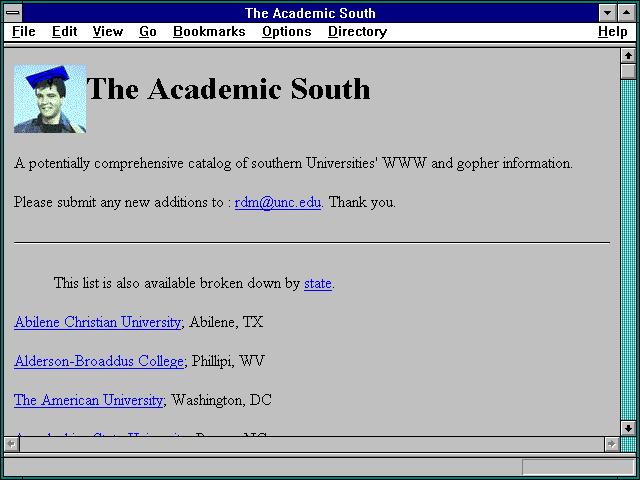 Screenshot of The Academic South