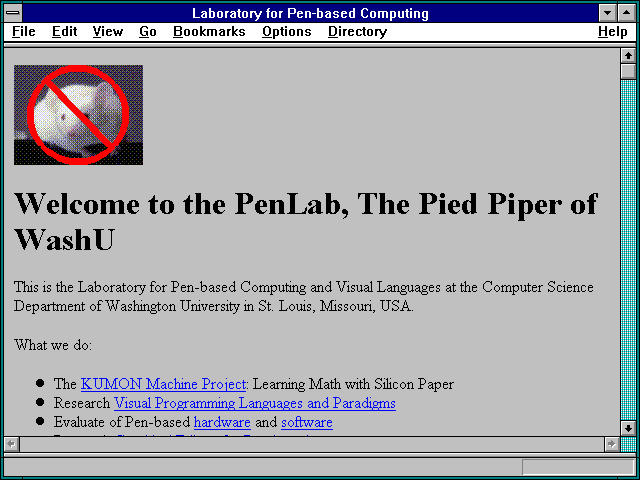 Screenshot of Laboratory for Pen-based Computing