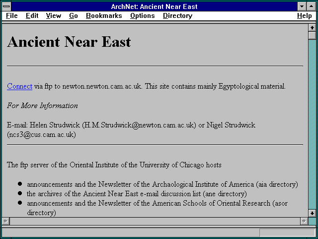 Screenshot of ArchNet: Ancient Near East
