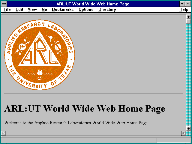 Screenshot of ARL:UT World Wide Web Home Page