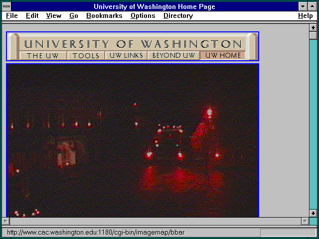 Screenshot of University of Washington Home Page