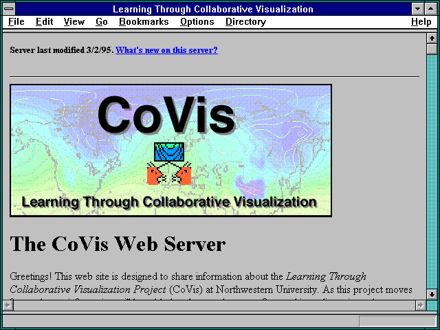 Screenshot of Learning Through Collaborative Visualization - CoVis
