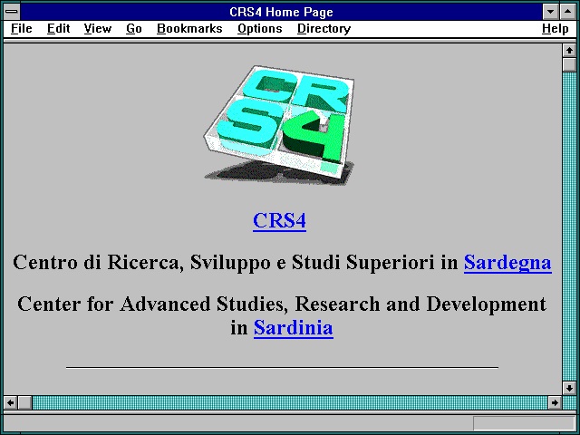 Screenshot of CRS4 Home Page