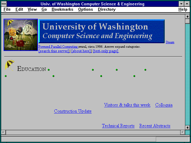 Screenshot of Univ. of Washington Computer Science & Engineering