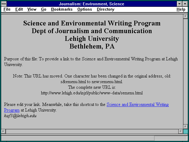 Screenshot of Journalism: Environment Science