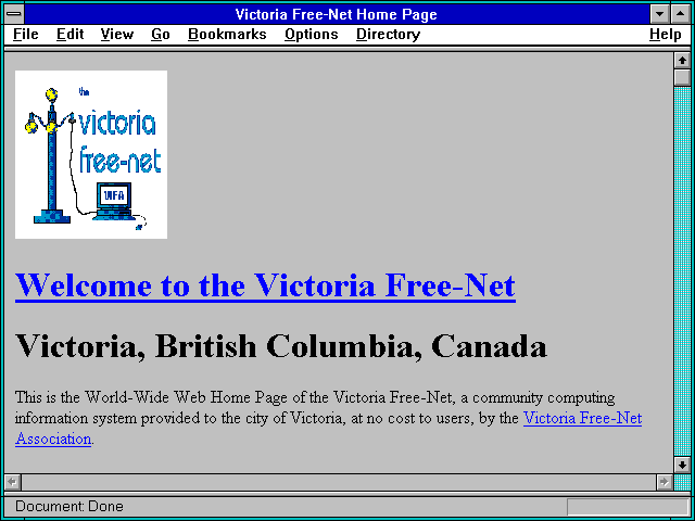 Screenshot of Victoria Free-Net