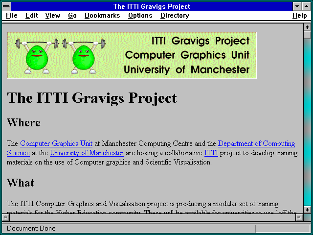 Screenshot of The ITTI Gravigs Project