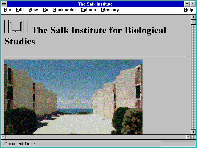 Screenshot of Salk Institute for Biological Studies