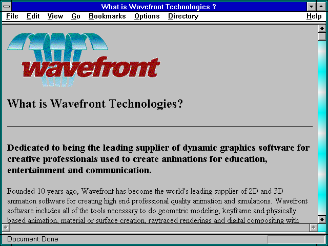 Screenshot of What is Wavefront Technologies ?