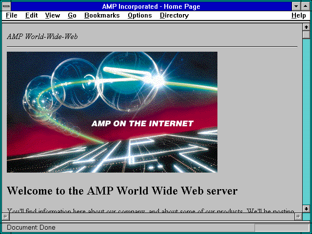 Screenshot of AMP Incorporated - Home Page