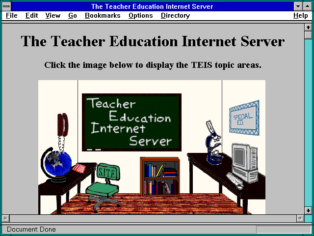 Screenshot of The Teacher Education Internet Server